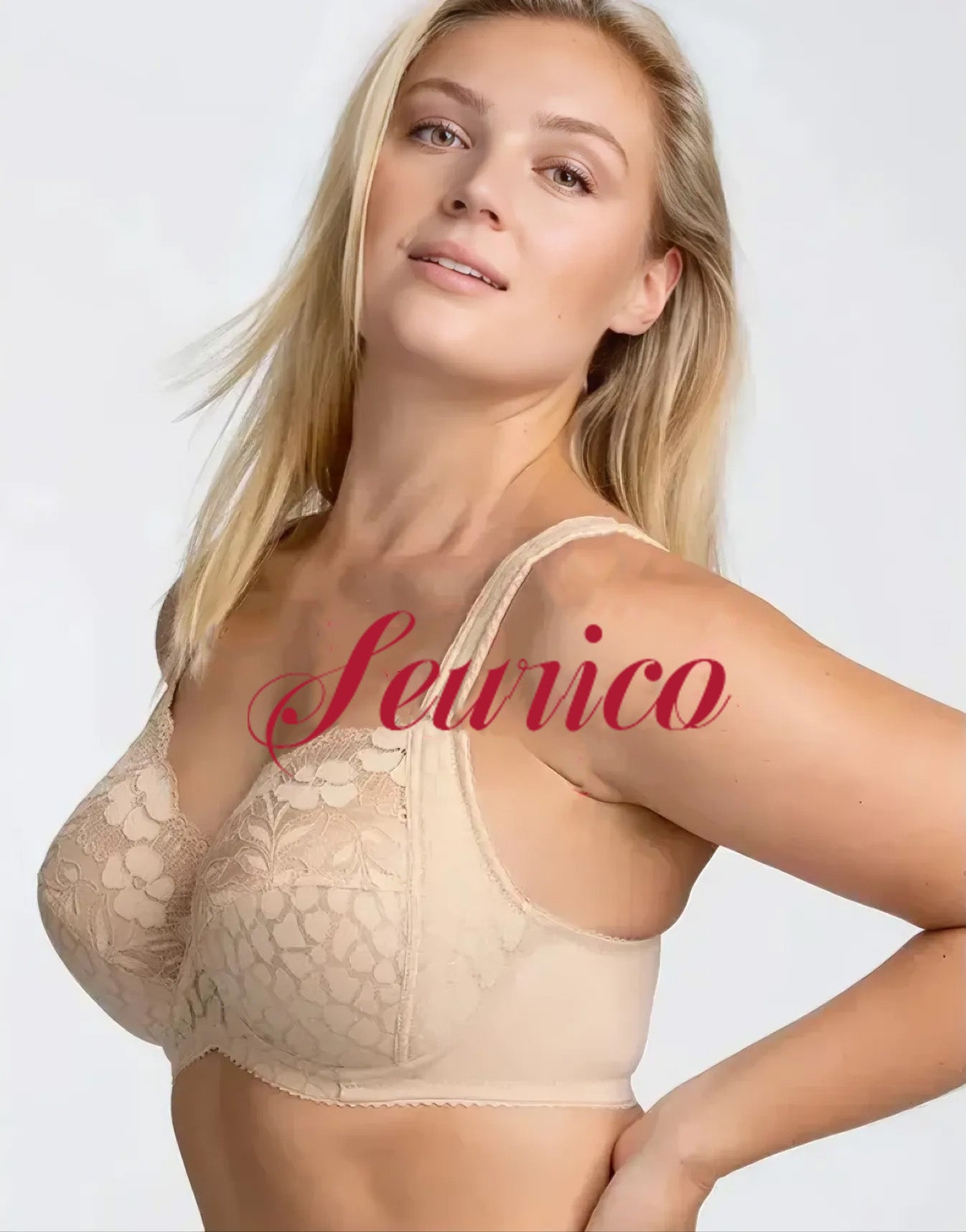 Seurico - 3 Stkš„Damen-Jacquard-BH mit Frontverschluss