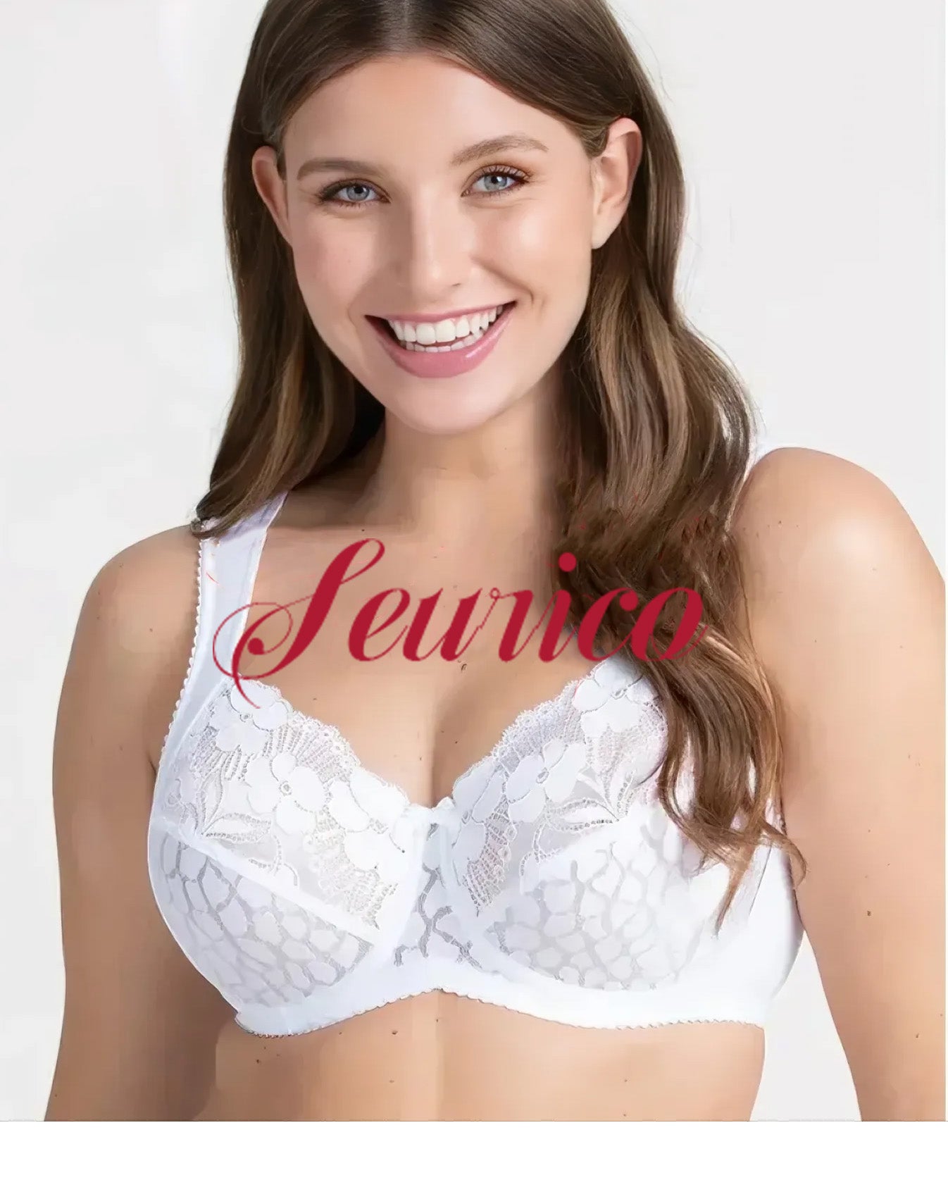 Seurico - 3 Stkš„Damen-Jacquard-BH mit Frontverschluss